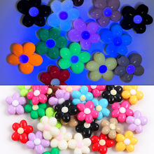 亚克力夜光小雏菊五瓣花对孔圆角直孔发饰头饰手机壳diy饰品配件