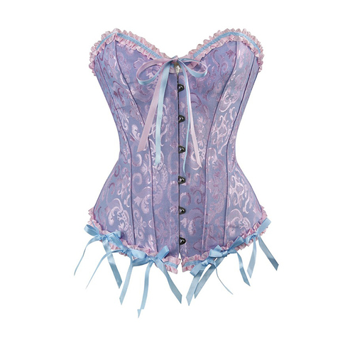 Court dress shaping bodysuit with no shoulder straps, waist cinching, body sculpting, sexy brocade corset dress, outerwear tight fish bone bra