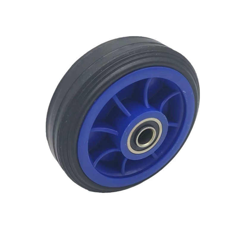 厂家直销6x1.5橡胶胶粉轮手推车仓运车实心轮胎垃圾桶工具车轮子