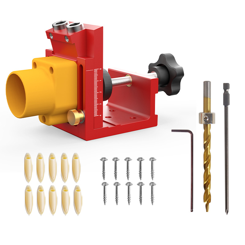 Carpintería agujero puncher ajustable oblicuo localizador agujero madera perforación hardware herramienta gabinete Placa de aleación de aluminio