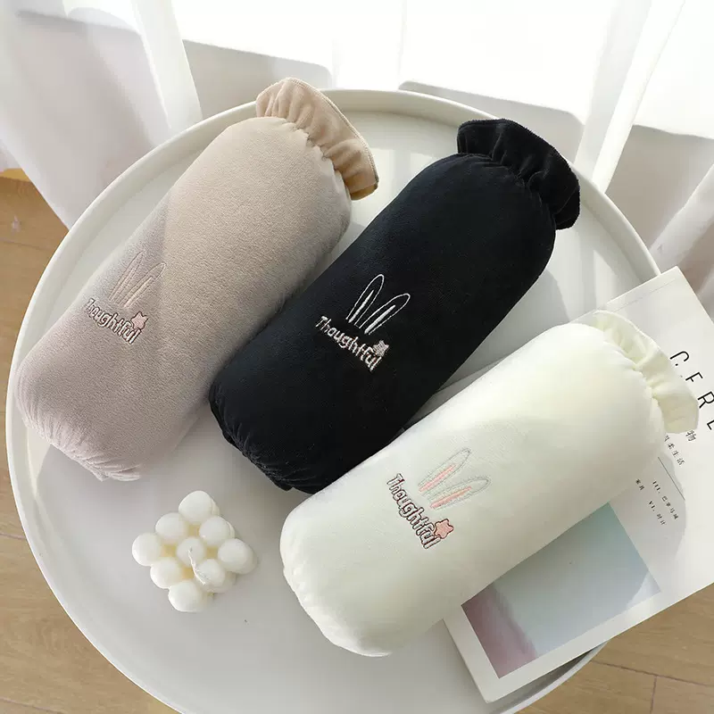 2025新款卡通长款袖套秋冬季女式办公室防污护袖可爱绒布防脏袖头