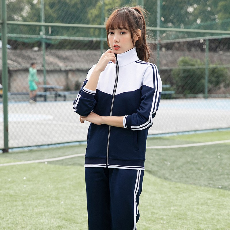 교복 가을 세트 중학생 대학 스타일 코트 지퍼 셔츠 운동복 고등학교 스포츠 클래스 옷
