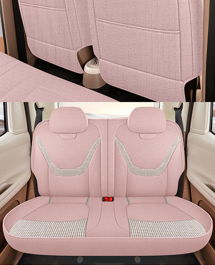 26-Year New Model Suitable for Wuling Mini 5Th Generation, Special Coarse Linen Car Seat Cushion, Four-Season Seat Cushion, International Station