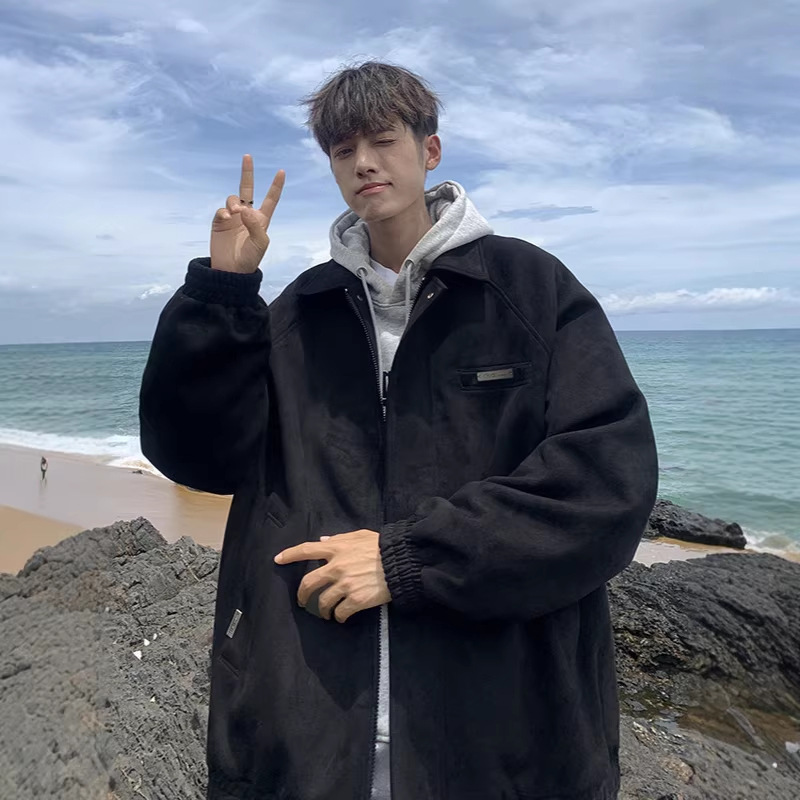 Versatile And Cool Looking Men's Retro Trendy Loose Casual Collar Jacket_voghion.com