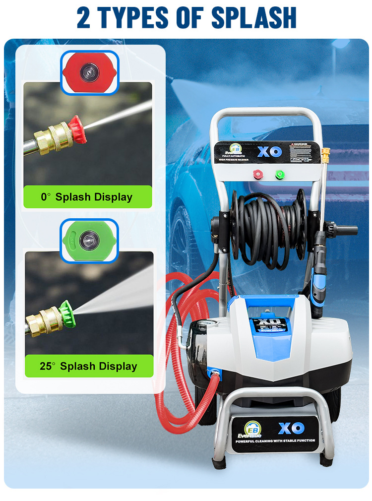 High-pressure car washer for home use, 220V 2200W high-power portable water gun, vehicle cleaning and washing tool