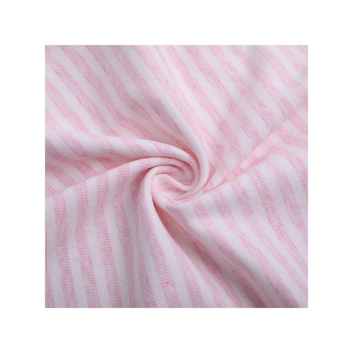All-cotton comfortable 0.5cm wide striped fabric, yarn-dyed 210g, all-cotton baby sleepwear striped fabric, knitted cotton fabric