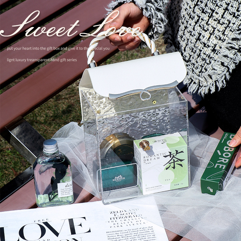 伴手礼女伴娘礼盒结婚喜茶糖果手提亚克力盒护士节满月生日礼物盒