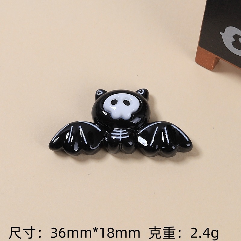 樹脂部品アニメ手作りdiyアクセサリークリーム髪クリップ穴靴ボタンかわいいハロウィーンコウモリ|undefined