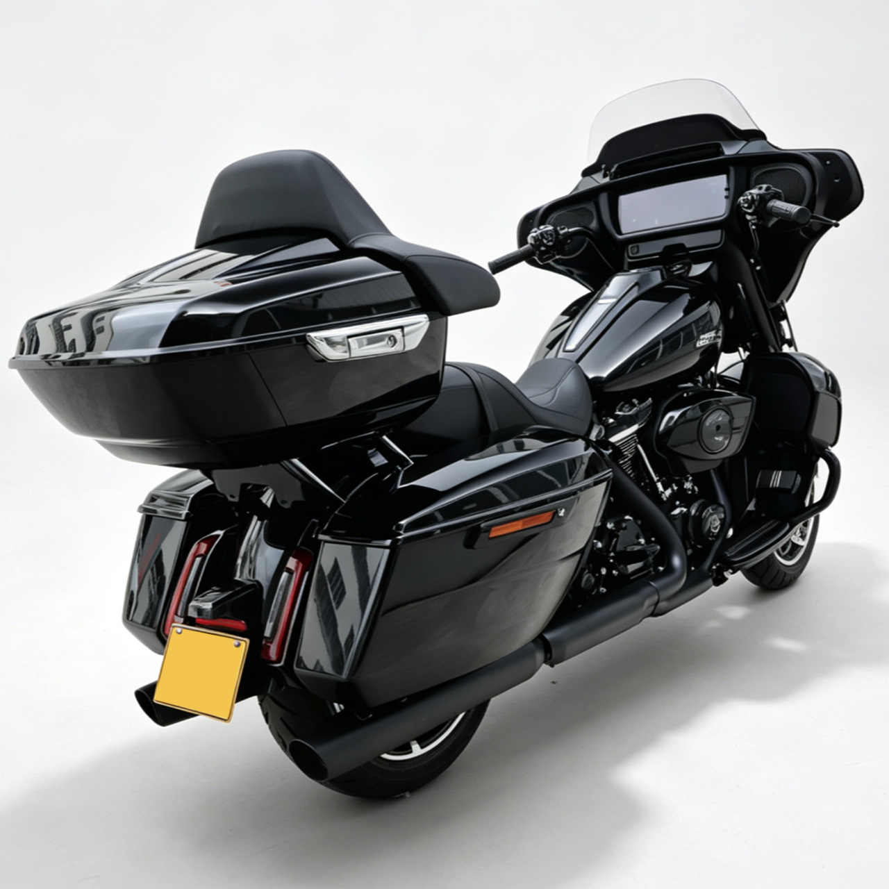 Suitable for Harley-Davidson Street Glide, Road Glide, and CVO models; aftermarket rear luggage rack and storage box for Street Glide and Road Glide models, 24-26 inches