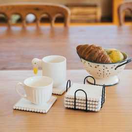 木质正方形杯垫客厅桌上水杯隔热垫咖啡饮料防烫餐垫实木碗盘垫