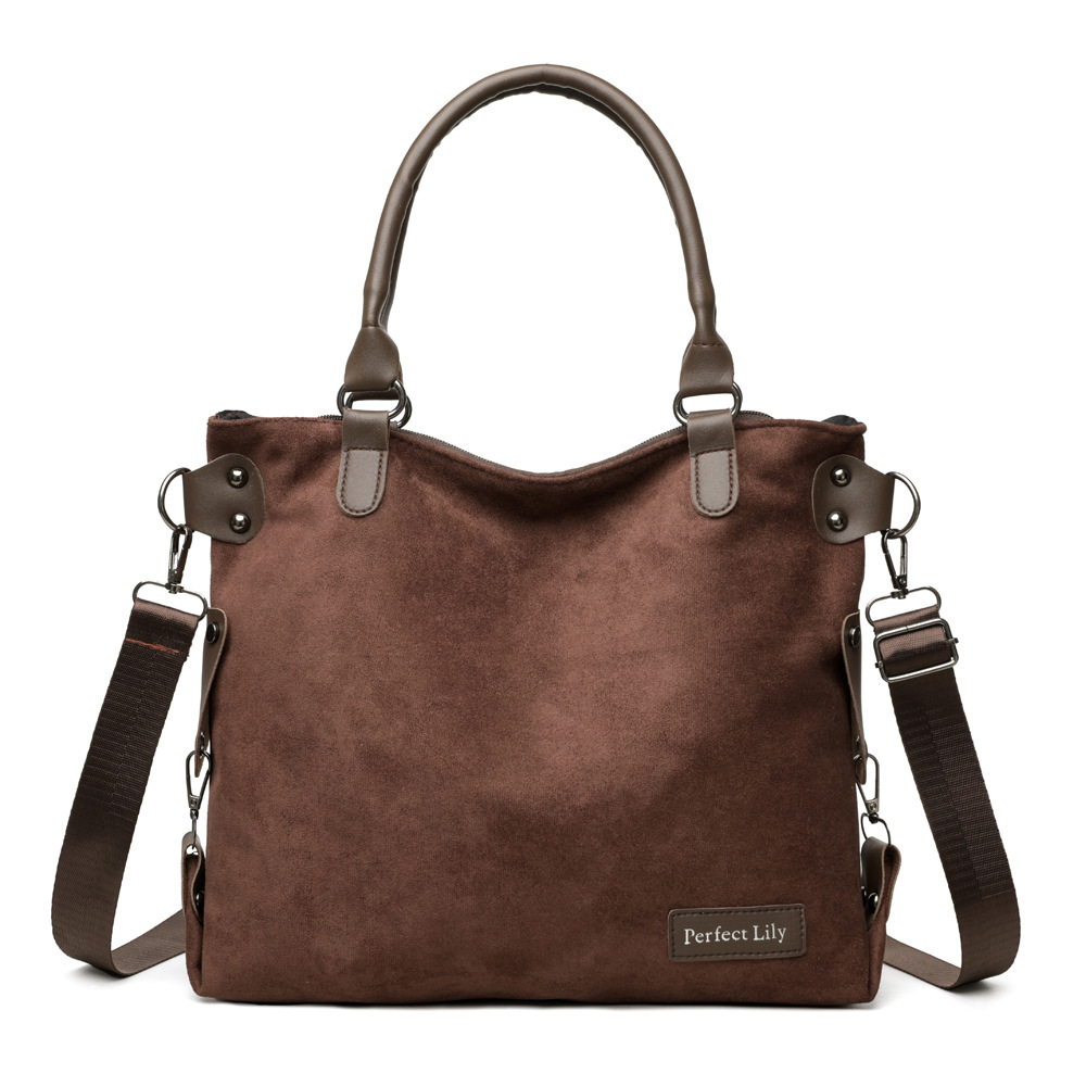 Large Capacity Suede Bag For Women, Autumn Winter New Fashion Retro Handbag, Crossbody Shoulder Bag, Commuter Tote Bag - Thumbnail 5