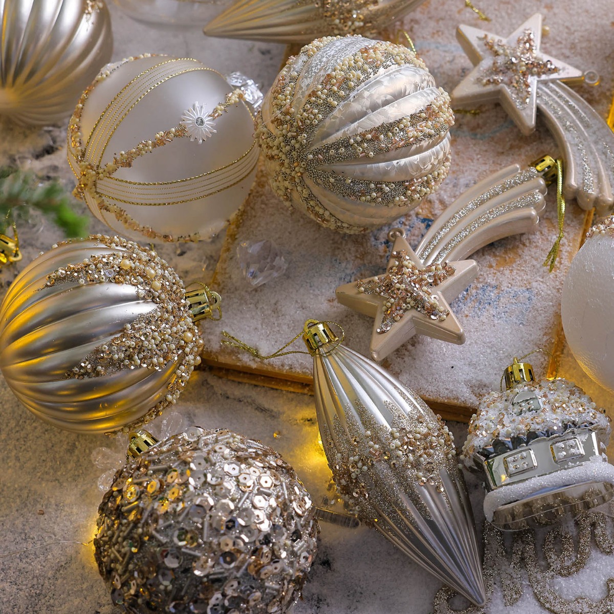 Nuevo americano ins BOLA DE Navidad Bola de lentejuelas bola pintada decoración del árbol de Navidad colgante decoración de la ventana de Navidad