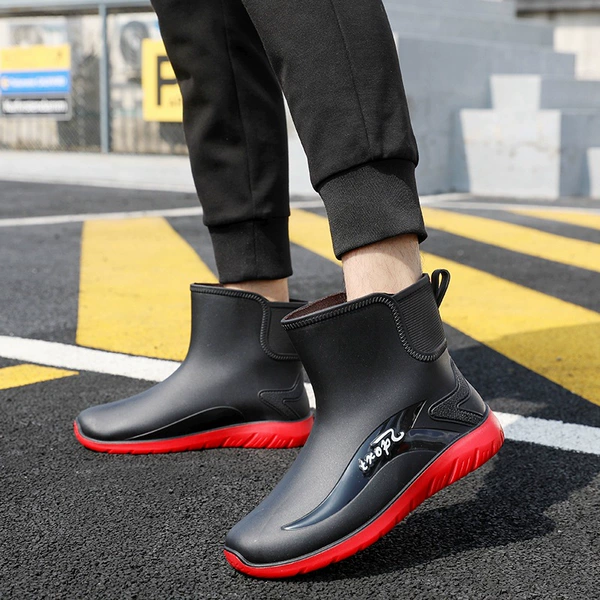 829 single shoes black and red