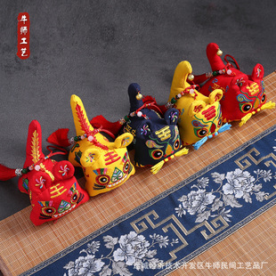 Shanxi Folk Traditional Coarse Cloth Cloth Tiger Mascot Wenchuang Doll Cloth Doll Grab Week Toy Embroidered Zipper
