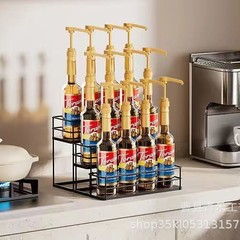 クロスボーダー新しい鉄多層ワインボトルラックコーヒーシロップ収納ラックキッチン調味料ボトルオーガナイザーボックススパイスラック