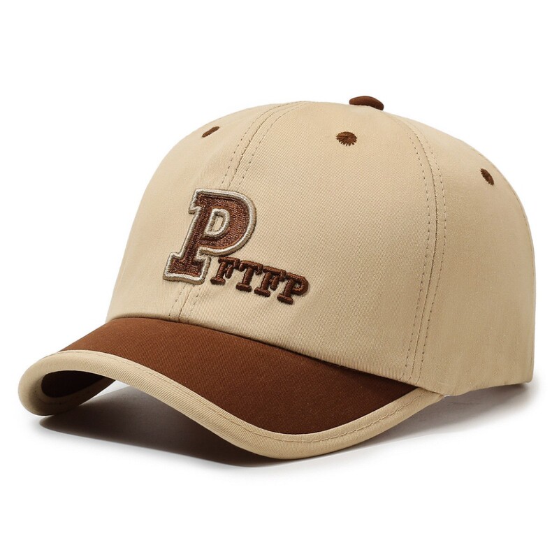 Korean-Style Simple Short-Brim Baseball Cap with Embroidered Letters, Fresh and Sweet Couple Style Color-Blocked Duckbill Hat Korean-Style Simple Short-Brim Baseball Cap with Embroidered Letters, Fresh and Sweet Couple Style Color-Blocked Duckbill Hat