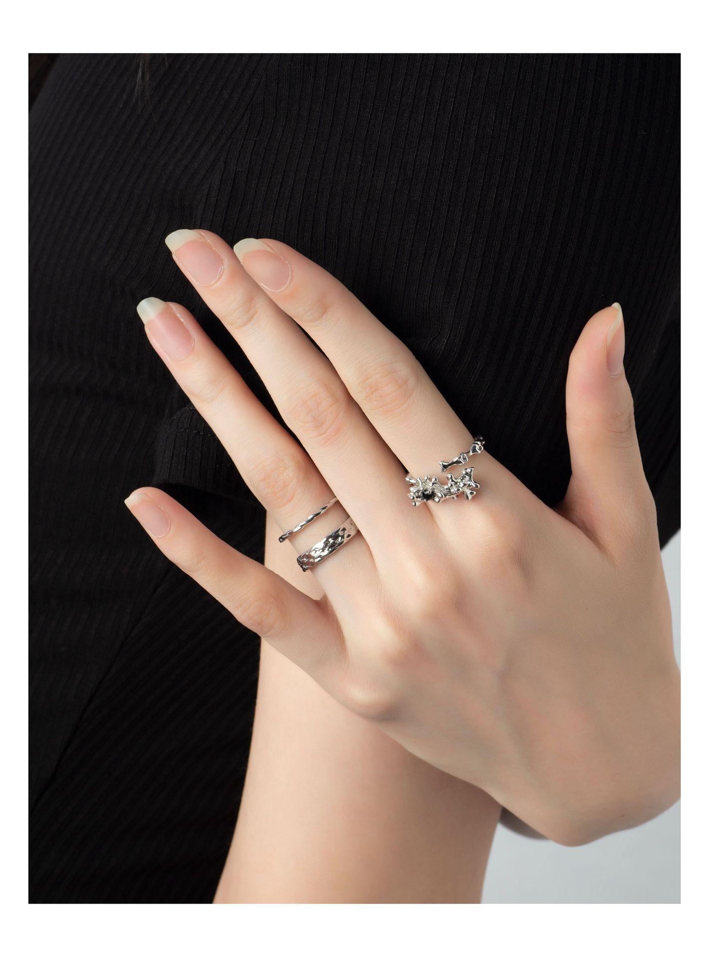 Fashion Geometric Copper Plating Zircon Open Ring