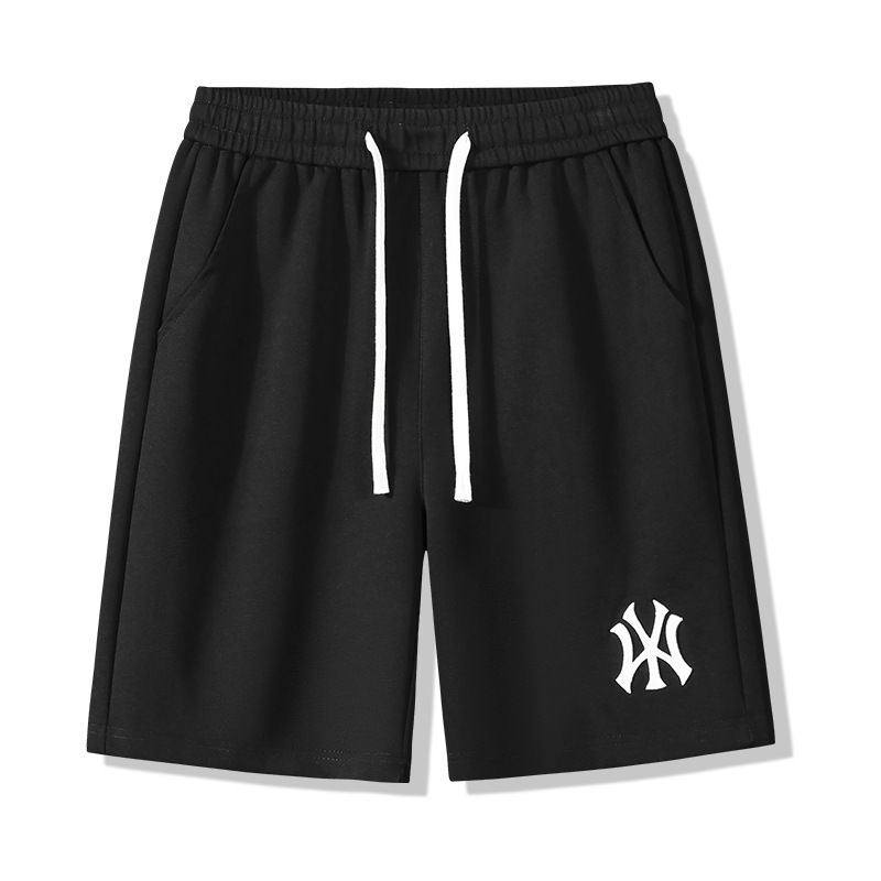 mlb&ny2025 夏アメリカのトレンディなブランドの男性と女性の刺繍入りカジュアルショーツファッショナブルで多用途な男性用ルーズクォーターパンツ|undefined