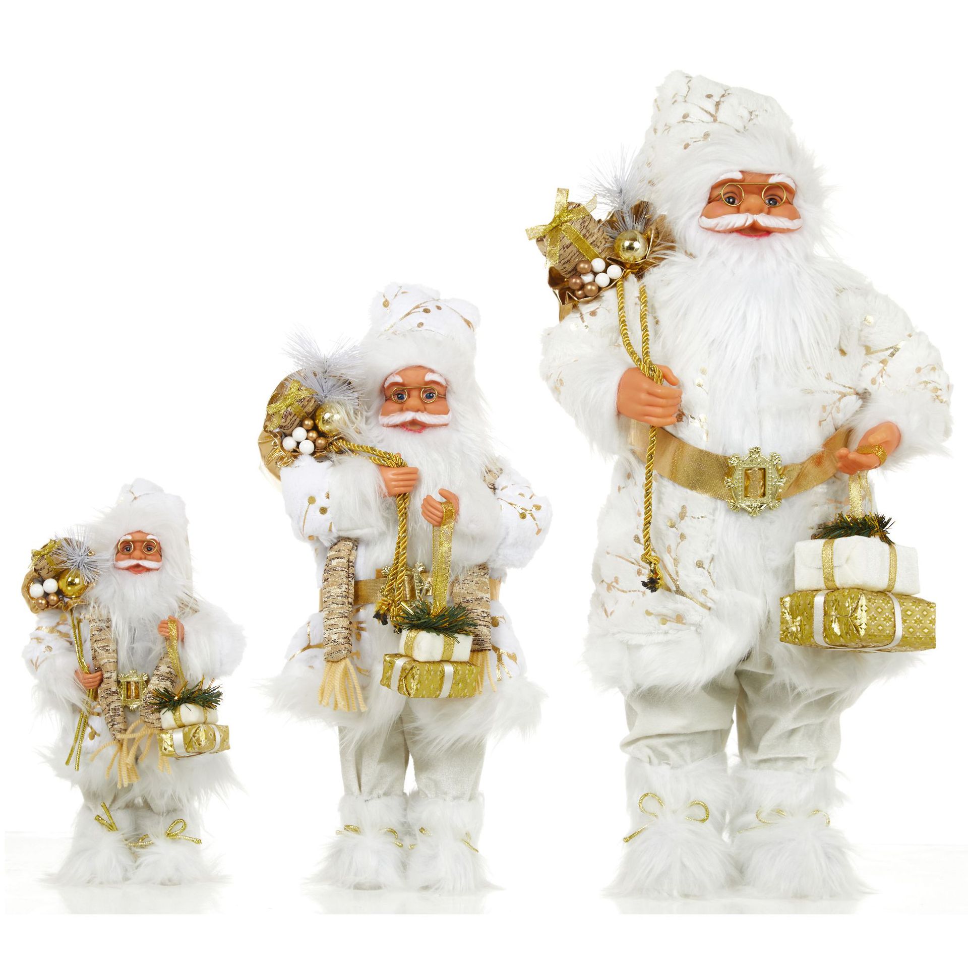 Golden Santa Claus decoración 30/45/60cm Navidad muñeca ventana decoración del hogar creativo nuevo transfronterizo