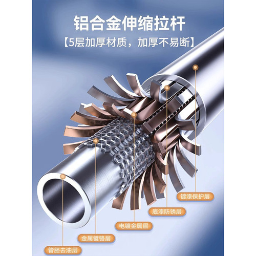 Car wash brush, special soft bristle brush and whisk, extendable curved handle car dusting tool set without damaging the car