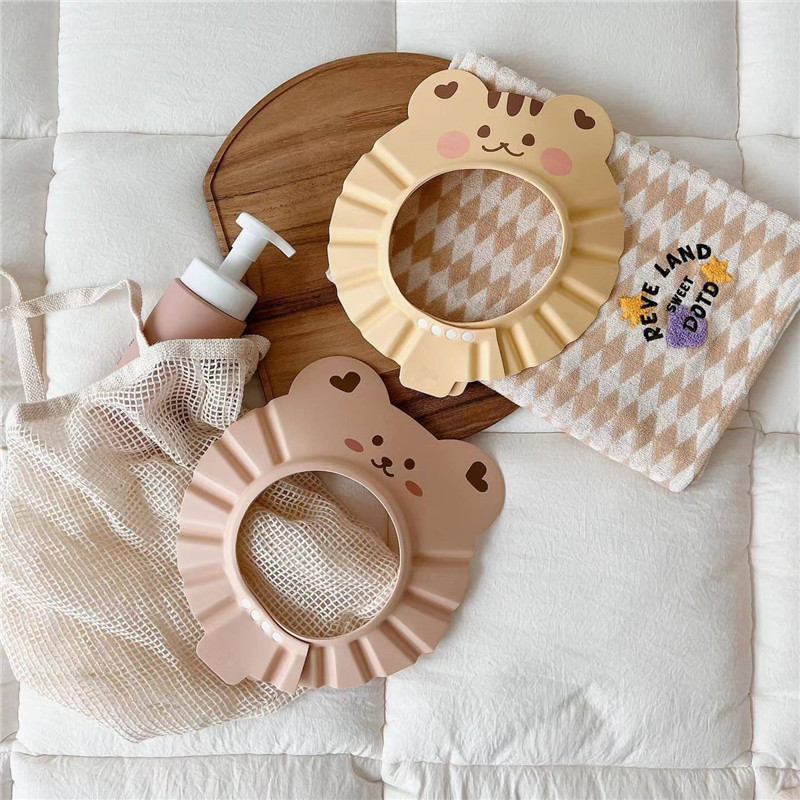 Gorro de ducha para bebé ajustable impermeable protección oídos_voghion.com