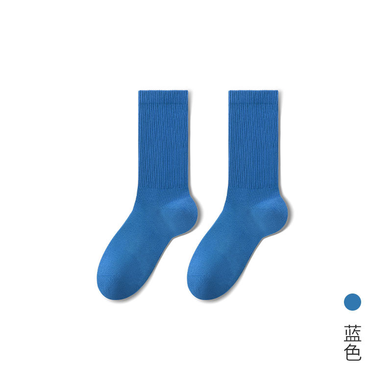 纯棉袜子女款中筒袜秋冬季微压显瘦轻运动袜吸汗抑菌防臭无骨长袜|undefined