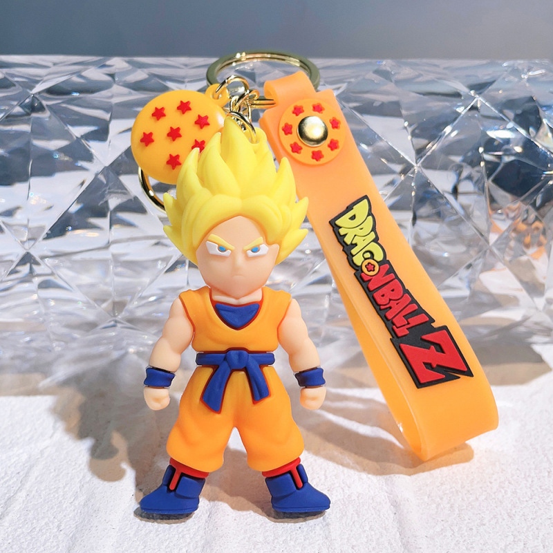 2024新しいドラゴンボールのキーホルダーのストラップのアニメの自動車のカバンは子供のプレゼントの漫画の孫悟空を飾ります。|undefined
