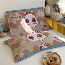 a类母婴级全棉色织提花多层纱布枕巾纯棉儿童隔汗隔脏枕巾40*60cm