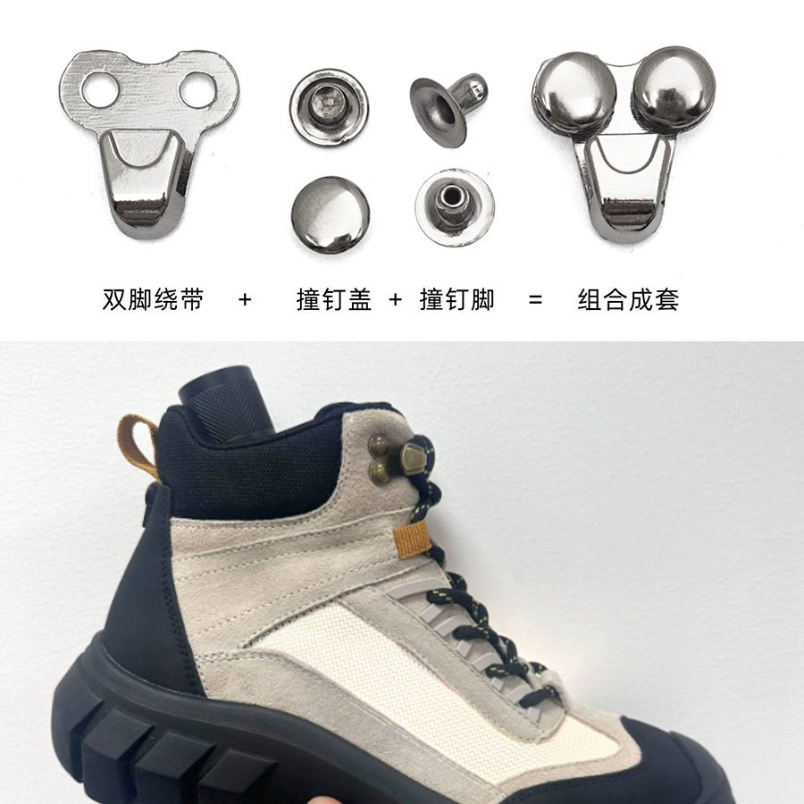 Hebillas de aleación para calzado de exterior, botas de senderismo, botas de caña alta, hebillas de cordones de ajuste rápido, hebillas de cordones envolventes al por mayor. image 4