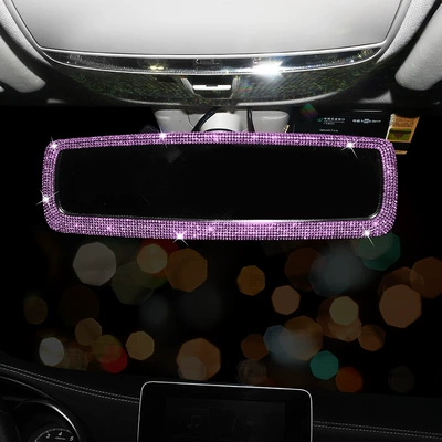 Cross-Border Car Interior Rearview Other Automotive Interior Supplies - hot-diamond-rearview-mirror-pink-diamond