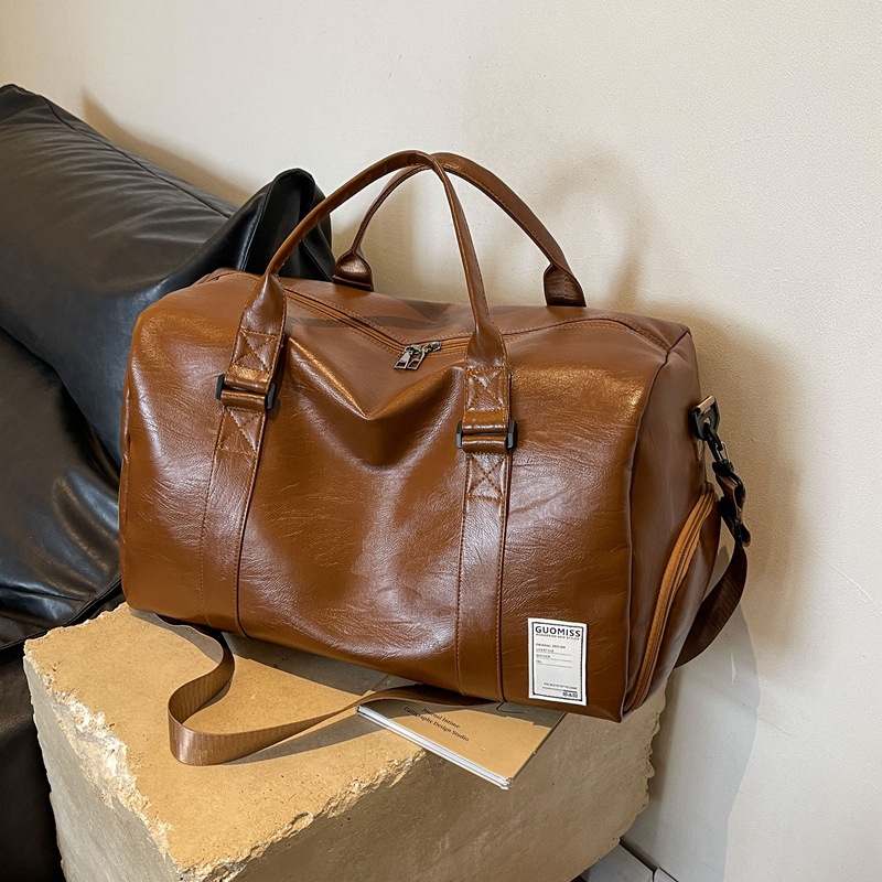 Bolsa de moda para salir, bolsa de ejercicio, bolsa de mano de separación seca y húmeda, bolsa de cuero para hombres, bolsa de viaje de gran capacidad para mujeres