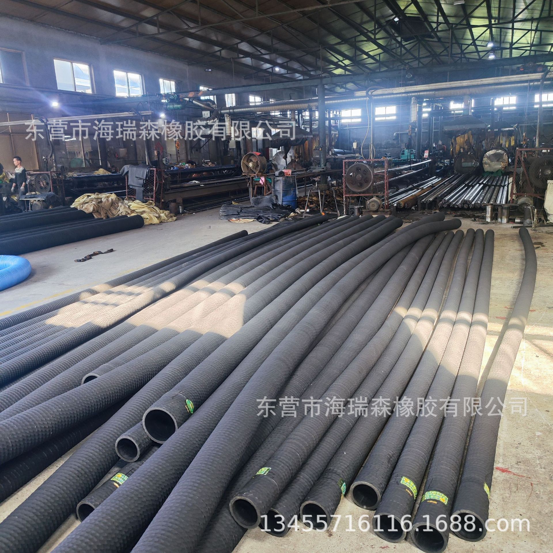 河道疏浚法兰橡胶钢丝管  大孔径耐磨法兰钢丝橡胶软管吸排水胶管