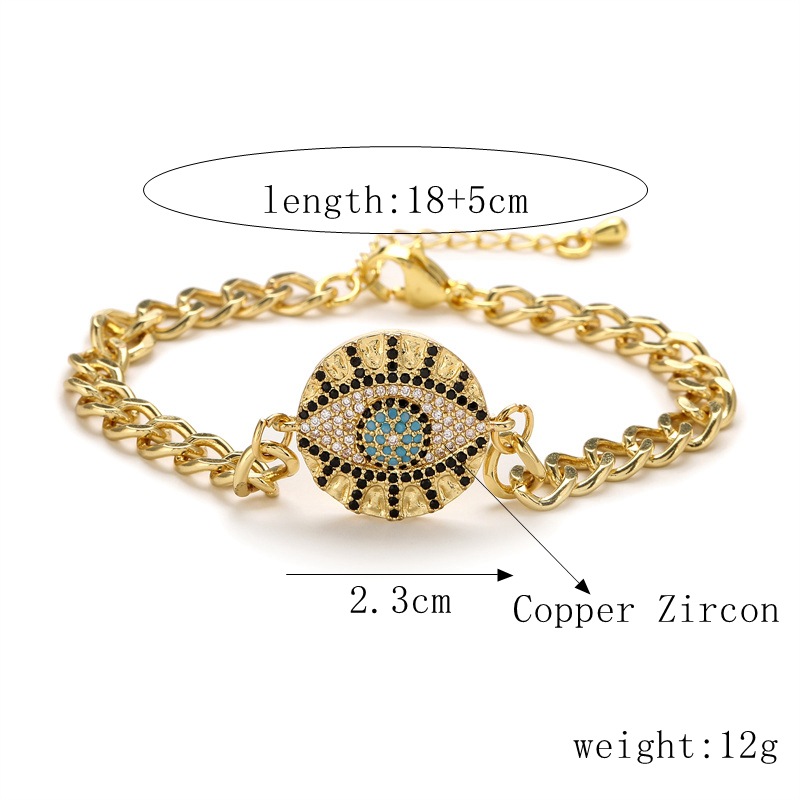 Fashion Palm Copper Bracelets Plating Zircon Copper Bracelets