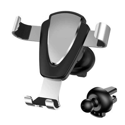 Anti-Shake Car Mount, Car — Car phone holder - yc03-metal-gravity-bracket-silver
