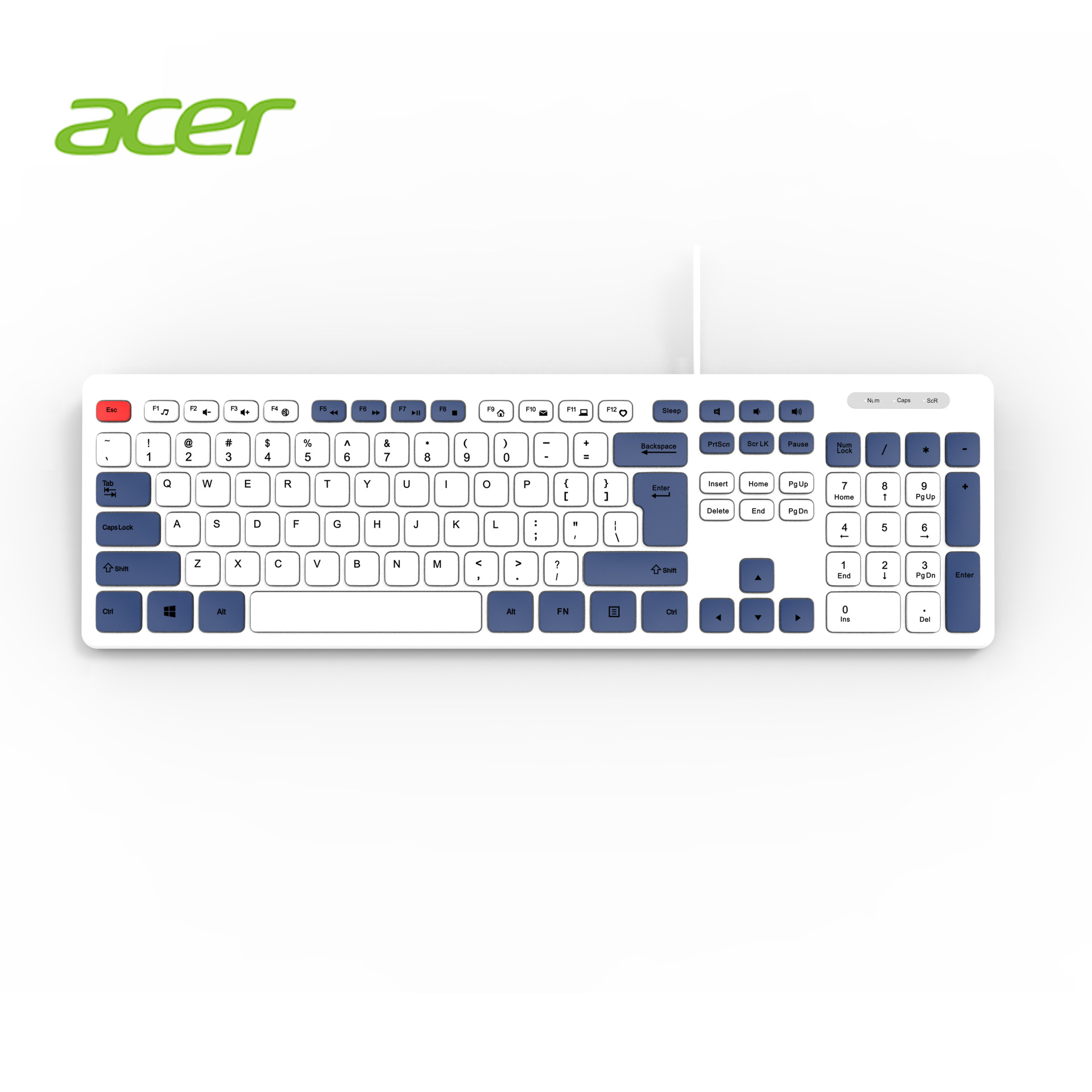 acer 宏碁OAK920 现货速发有线键盘商务办公静音键盘双拼高颜值键