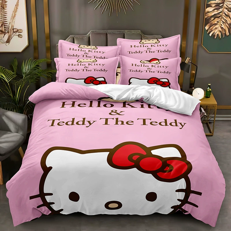 Постельное бельё Hello Kitty, наволочка, комплект, Amazon, 3D, набор из 3 предметов