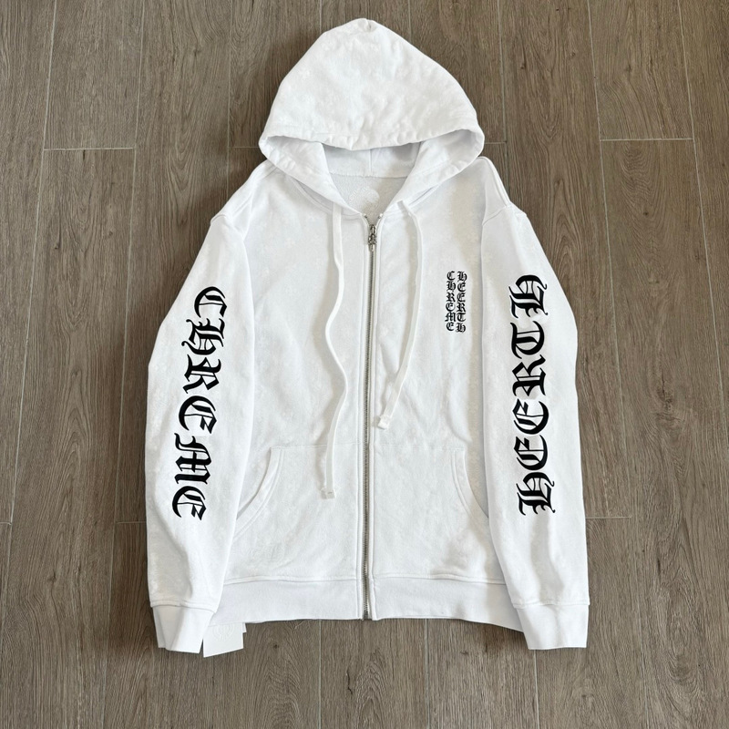 【In-Stock High-End Version】Ch Chrome Hearts 25Fw Dark Pattern Full-Print Classic Sanskrit Zipper Sweatshirt for Men and Women 【In-Stock High-End Version】Ch Chrome Hearts 25Fw Dark Pattern Full-Print Classic Sanskrit Zipper Sweatshirt for Men and Women