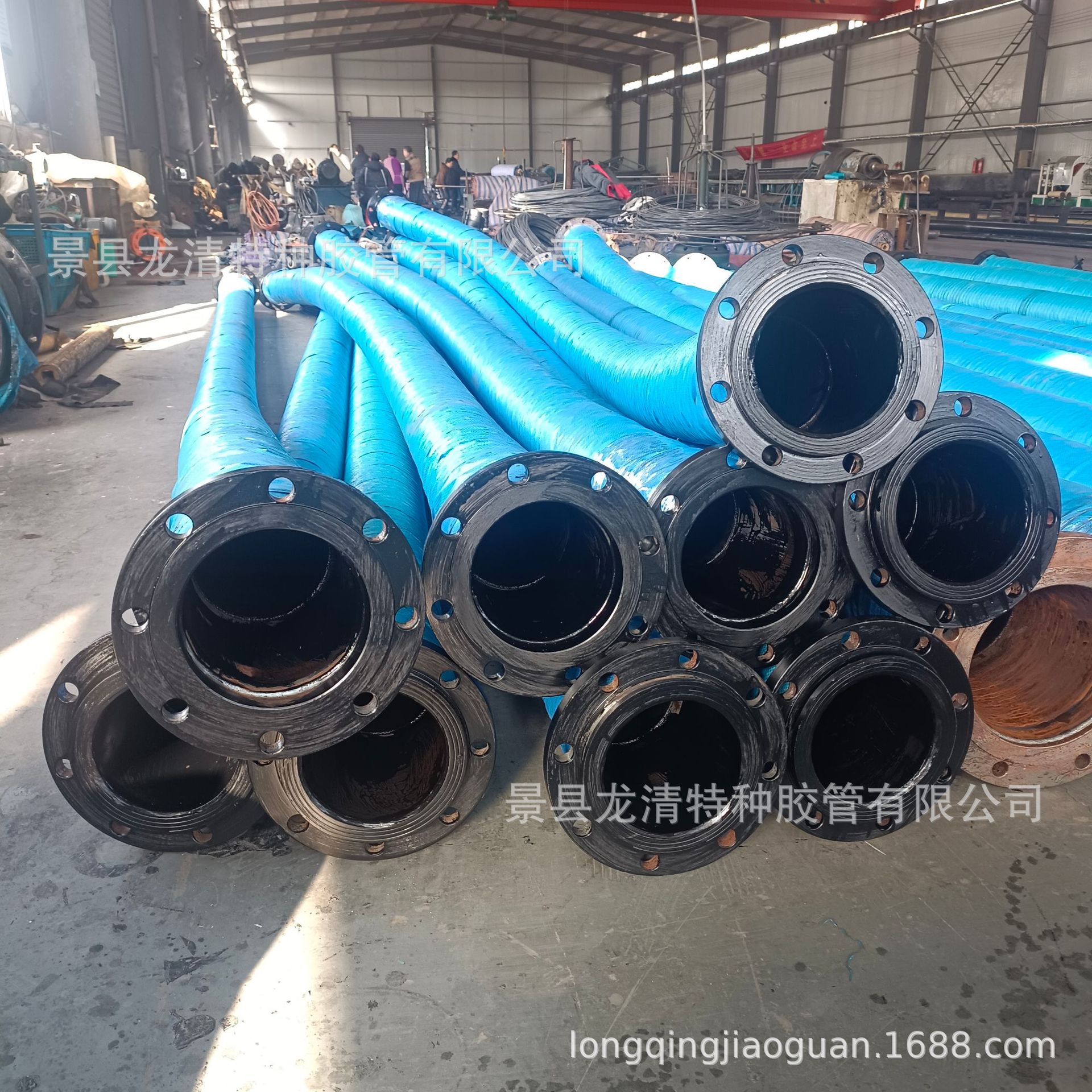 大量供应高压排水胶管 大口径法兰双层钢丝编织高压胶管 矿用胶管