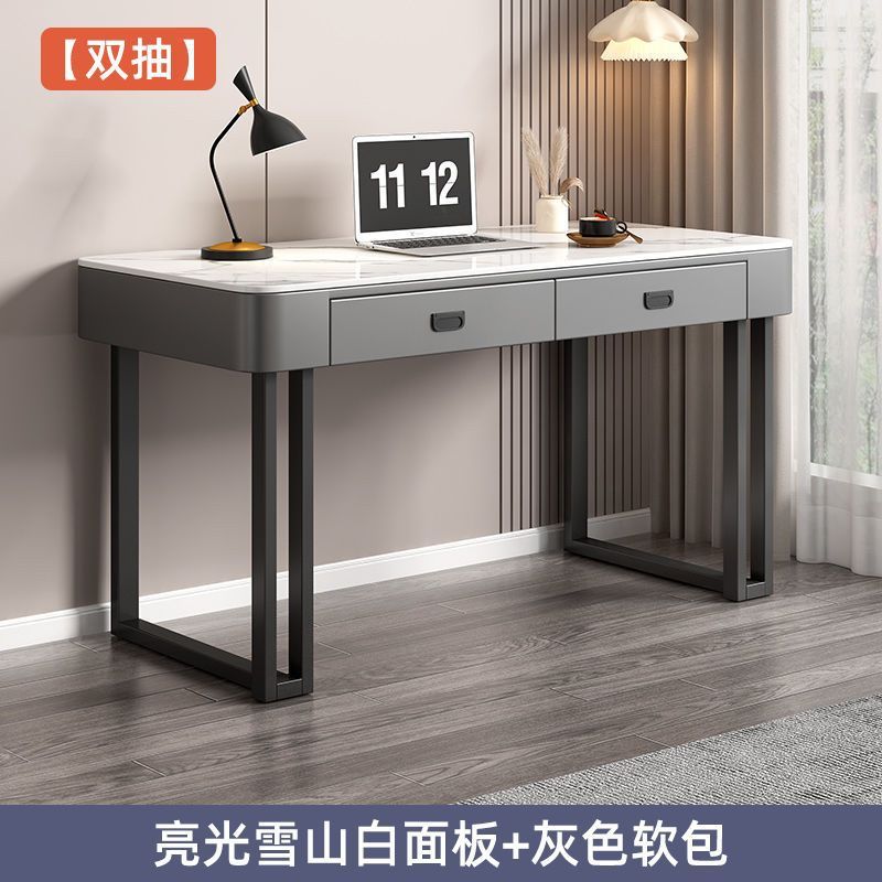 岩板电脑桌台式卧室家用工作桌子简易学生写字书桌简约现代办公桌|undefined