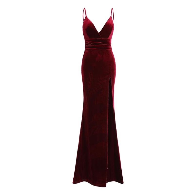Night Club women's nightclub evening dress sexy low-cut elegant dress sauna technician work clothes nightclub work clothes