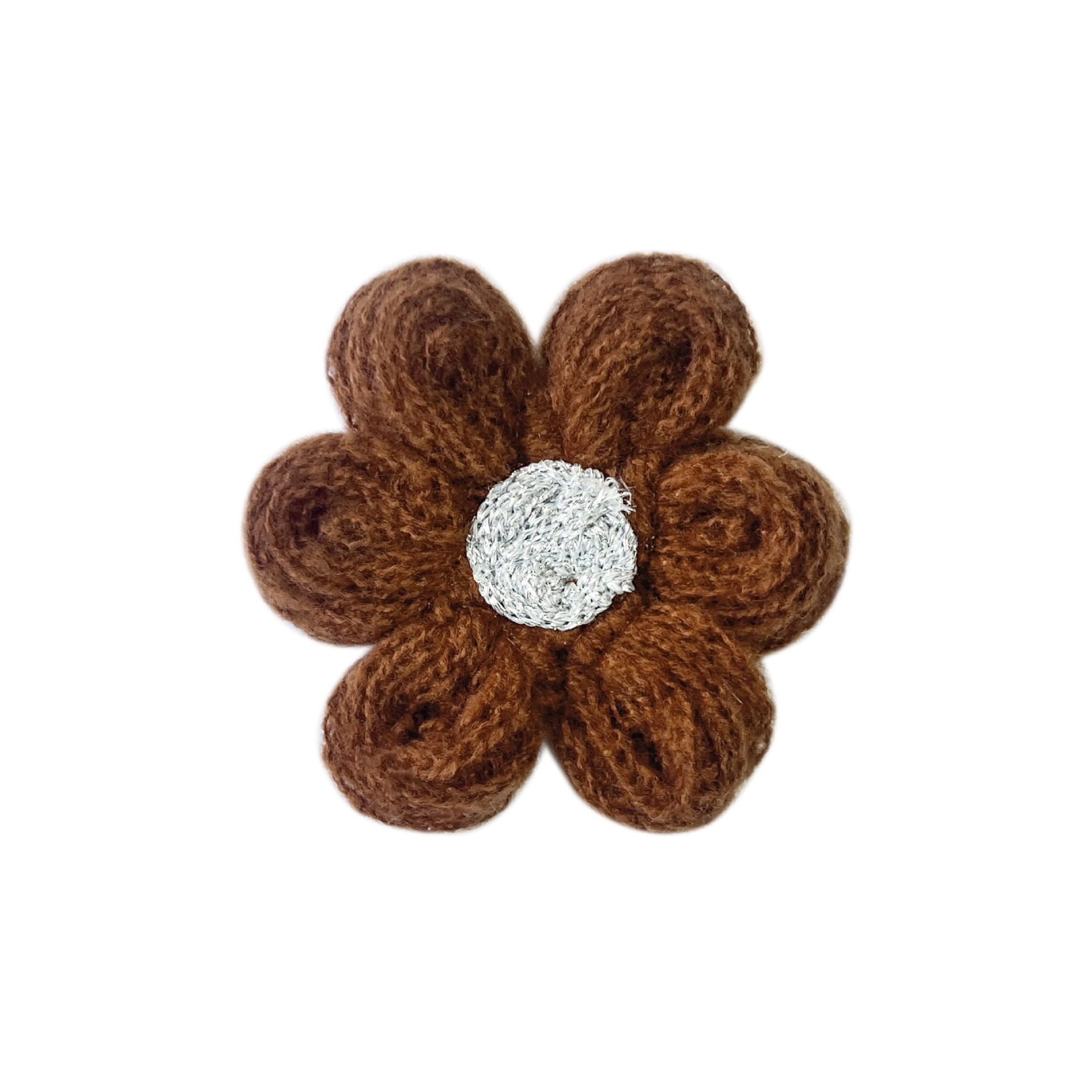 Flor de feltro de mano adorable ropa infantil accesorios flores suéter de invierno suéter de lana hecha a mano flores