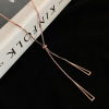 Triangle with tassels, necklace, long sweater, universal fashionable chain for key bag , accessories, light luxury style