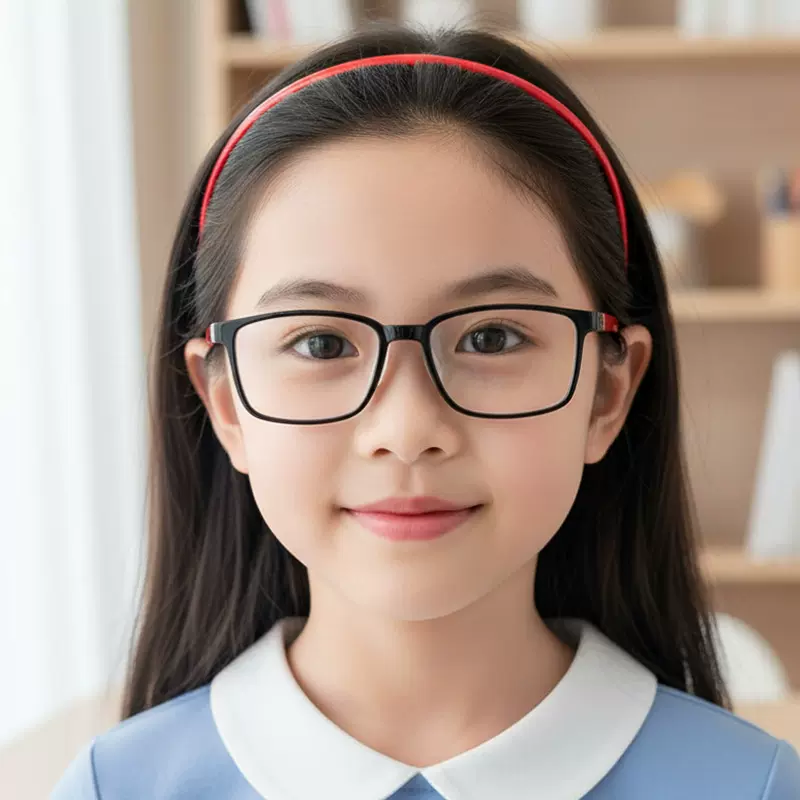 儿童可爱方框百搭防蓝光潮流平光镜欧美孩童可配近视跨境眼镜框