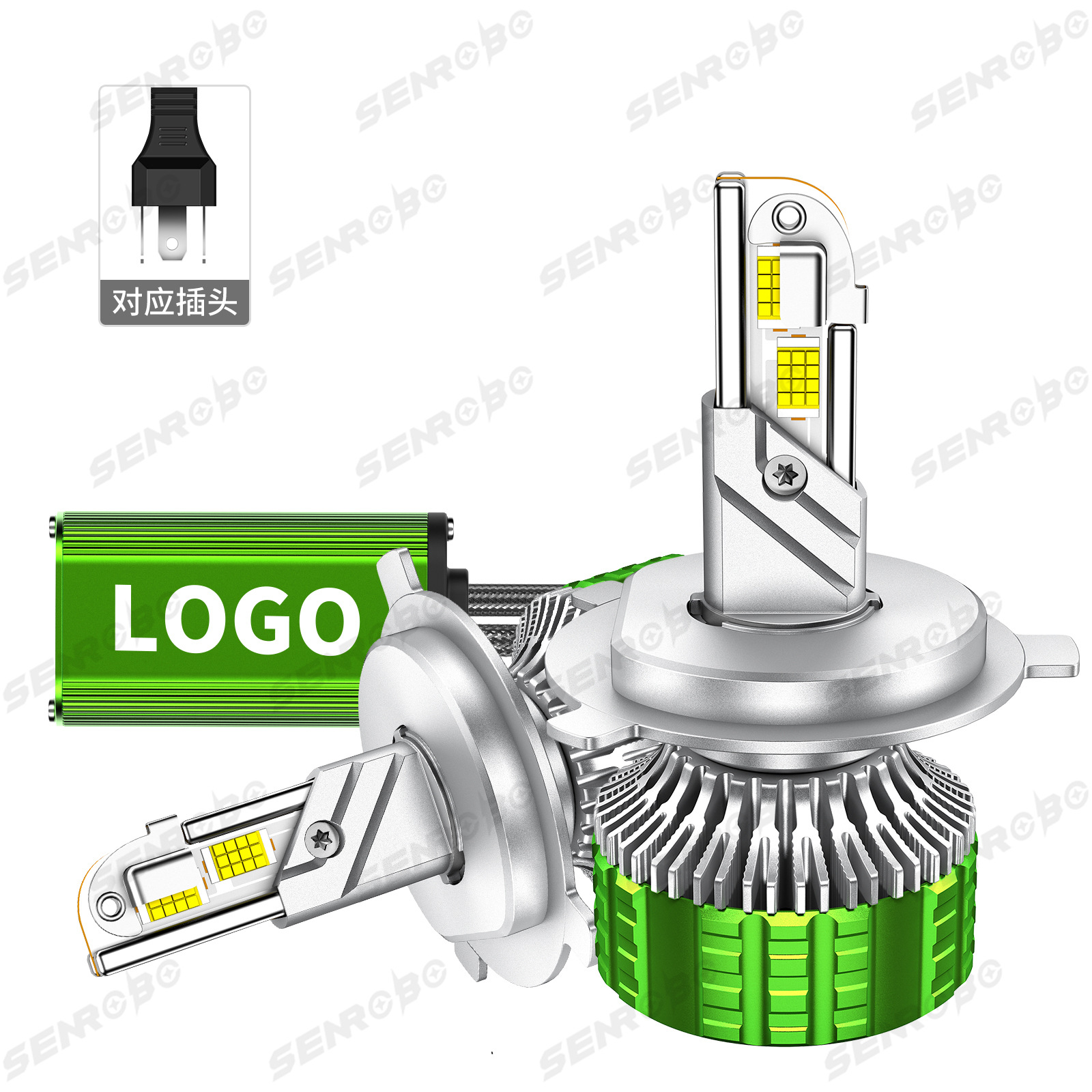 Auto personalizado led faro de alta potencia 190W faro de automóvil marca LOGO luz láser de paso H7 image 8