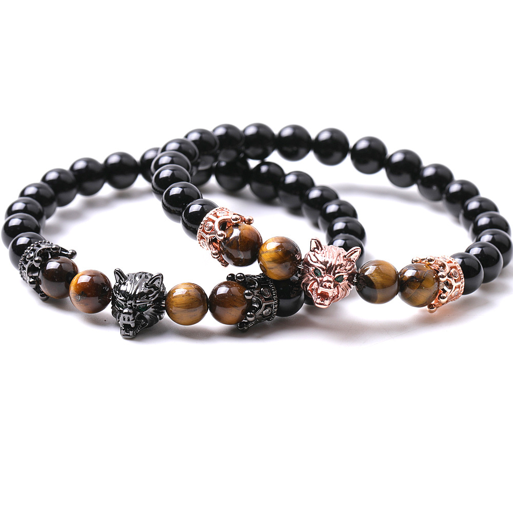 Fashionable organic copper bracelet natural stone