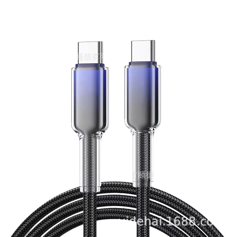 グラデーション透明データ線PD27Wはアップル15/16携帯電話60WダブルTypec華為充電線を適用する|undefined