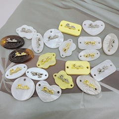 仿贝树脂金属双拼扣椭圆云朵毛衣开衫袜子帽子袖口针织衫装饰扣