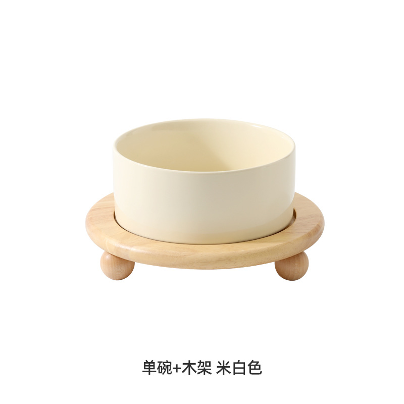 Tazón único + ronda Placa de cuentas rack-beige