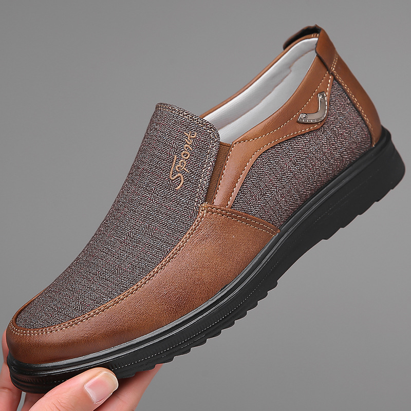 Spring and Autumn old Beijing cloth shoes men's shoes breathable Men's shoes middle-aged and elderly dad shoes soft bottom non-slip casual large size shoes