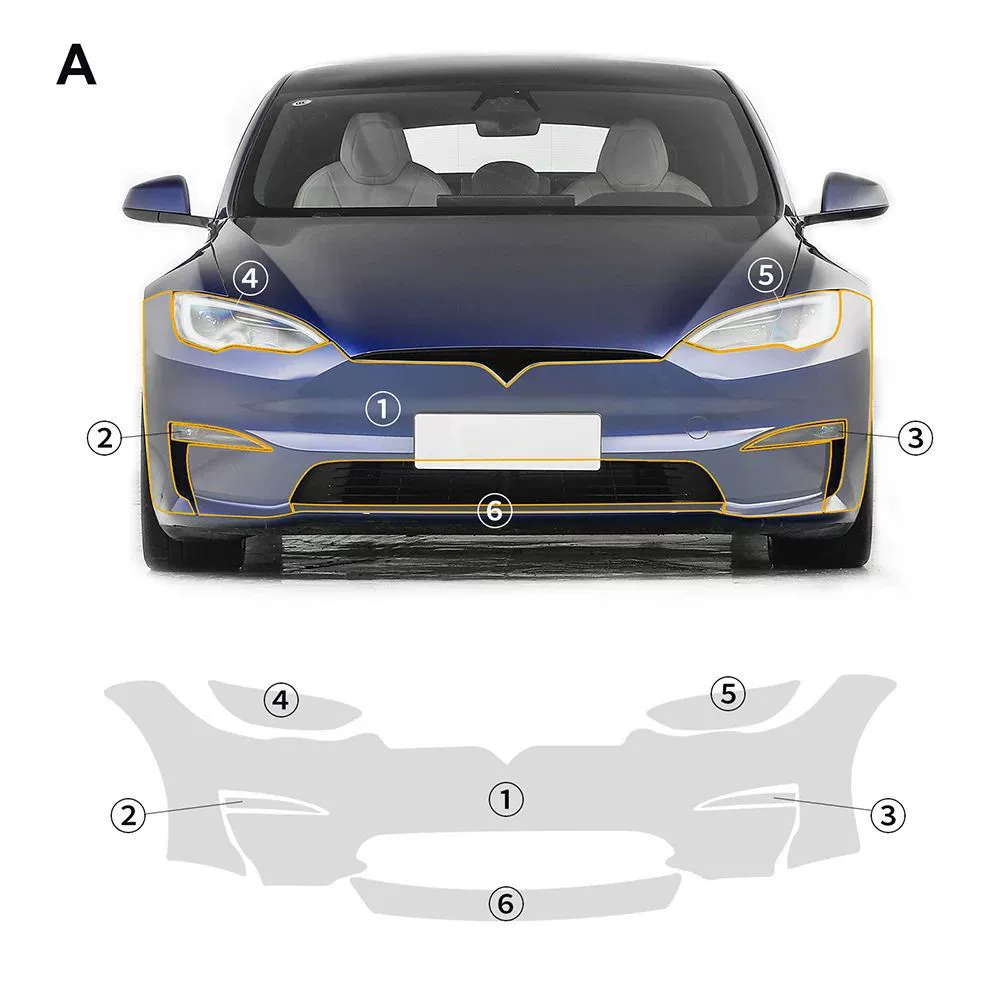 Профессиональная пластина к тачке для 21-24 Tesla моделей Специальная Скрытая пленка для защиты покраски TPU